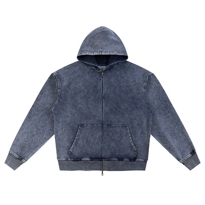 Snow Wash Zip-Up