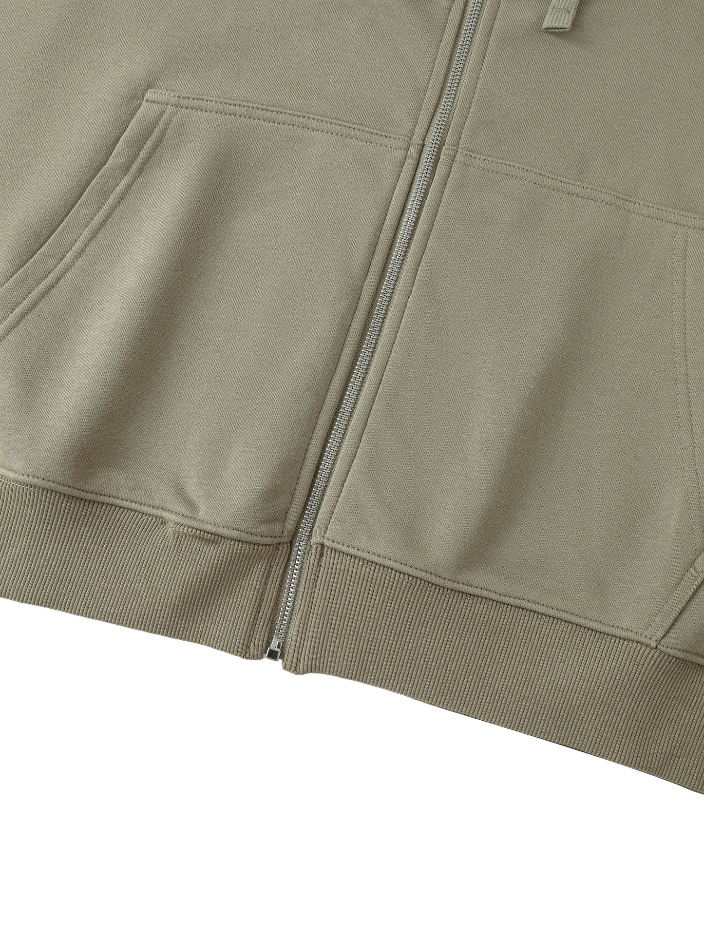 Drop-Shoulder Zip Up