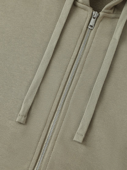 Drop-Shoulder Zip Up