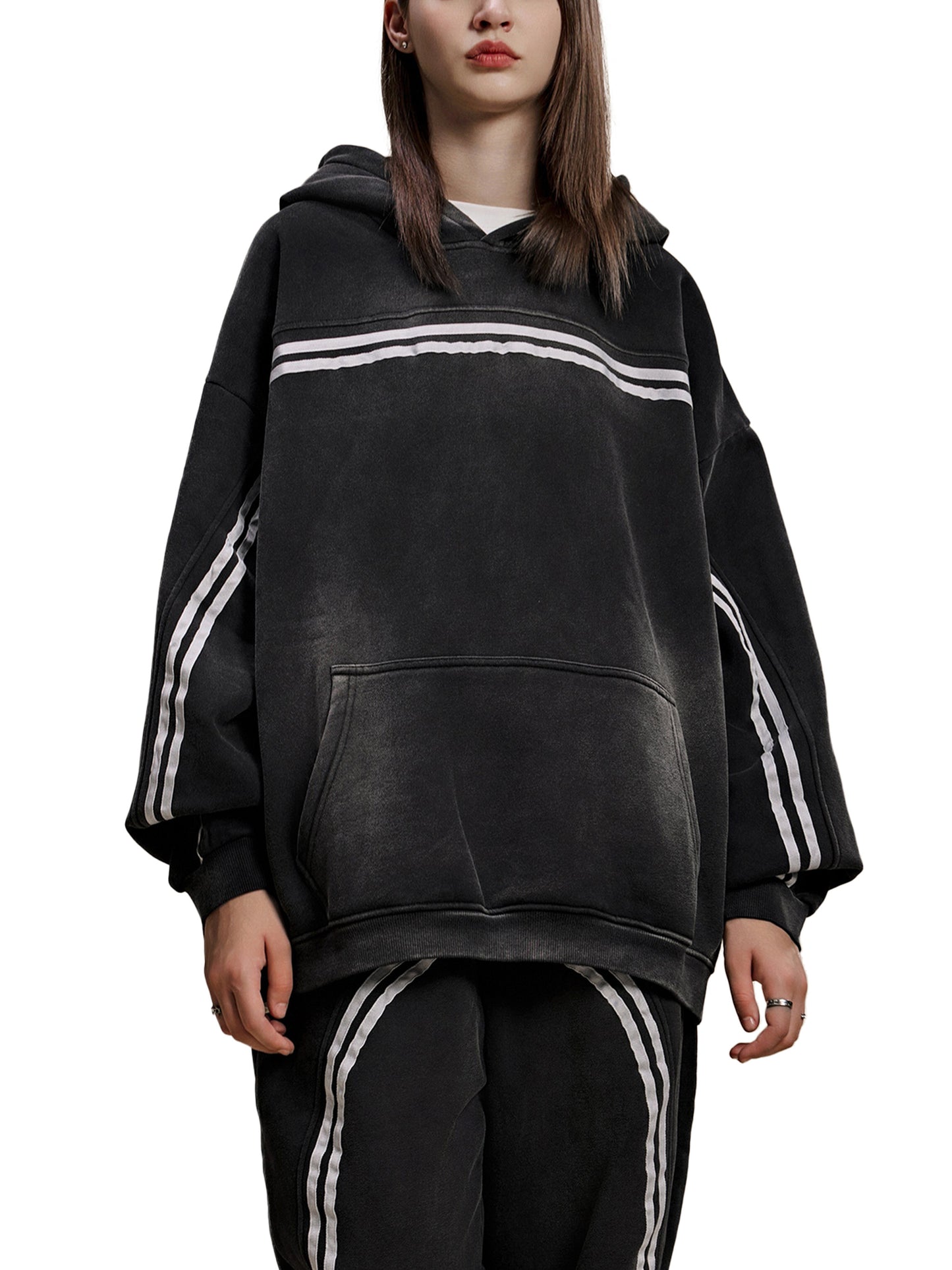 Tape Contrast Hoodie